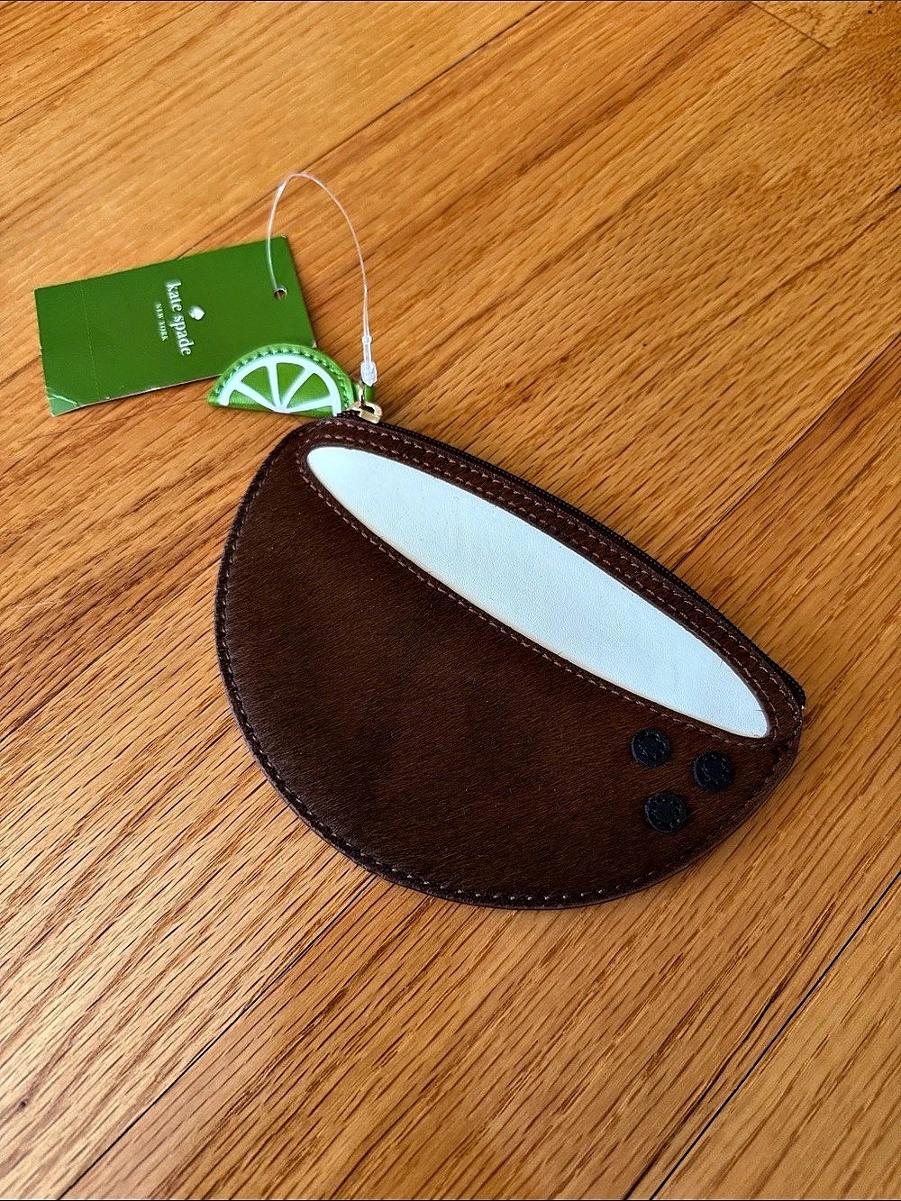 Kate Spade Coconut Coin purse NWT